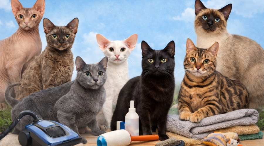 cat breeds, non shedding cat breeds, cat breeds that dont shed, cat breeds don't shed, cat breeds with minimal shedding