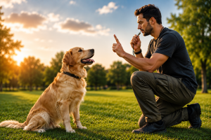 Dog Training Whistle using a whistle for dog training
