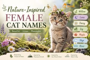 best female cat name, sister cat name, nature inspired cat names