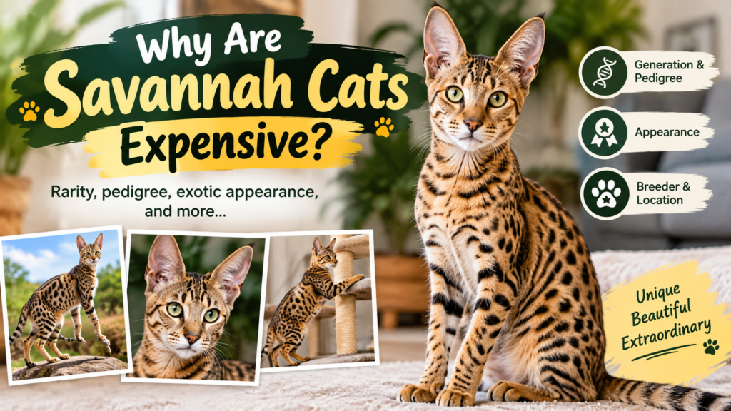 Why are Savannah cats expensive based on generation, pedigree, appearance, and breeding