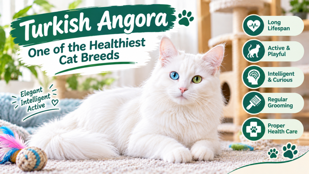 Turkish Angora cat – one of the healthiest cat breeds