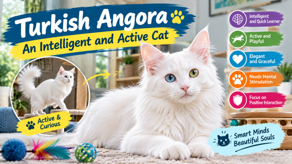 : Turkish Angora cat – an intelligent and active cat
