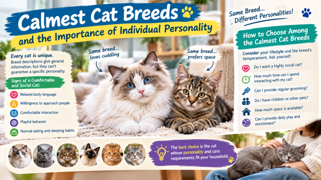  Calmest cat breeds and the importance of individual personality