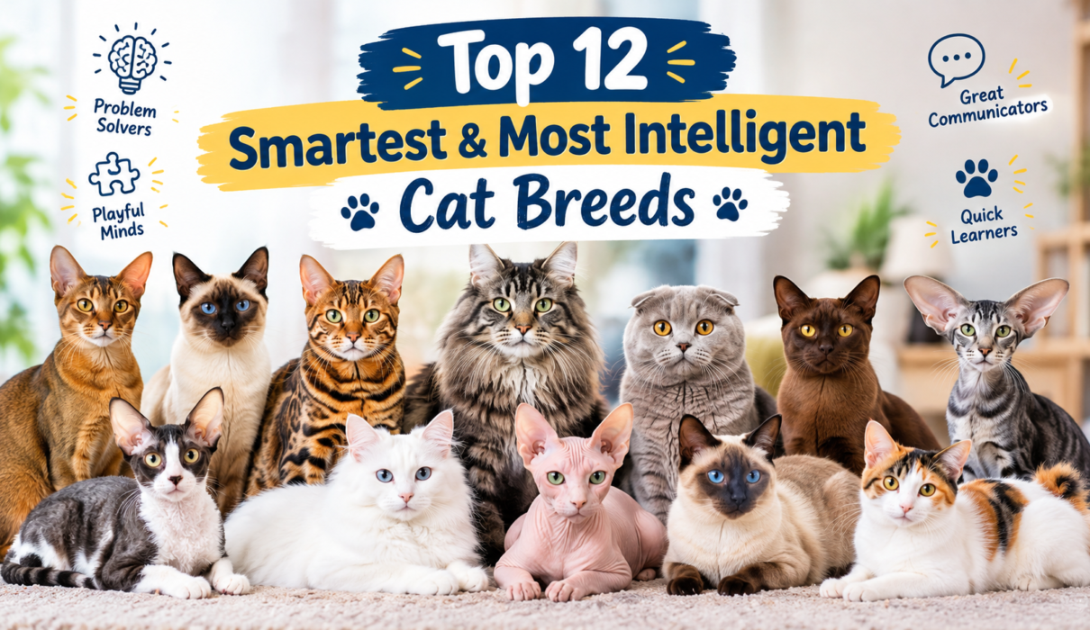 Top 12 smartest cat breeds and most intelligent cat breeds