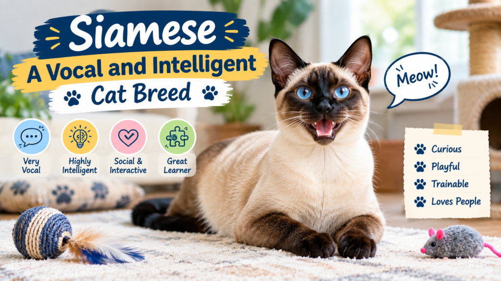 Siamese – a vocal and intelligent cat breed