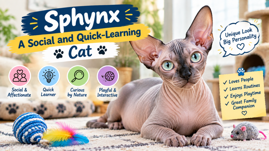 Sphynx cat – a social and quick-learning cat breed