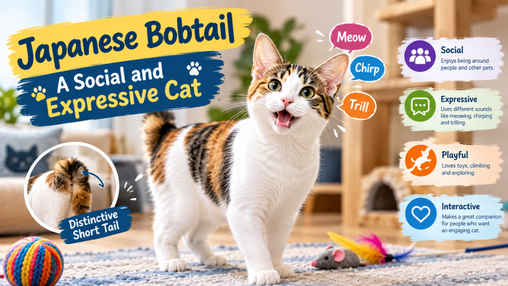 Japanese Bobtail – a social and expressive cat breed with a short tail
