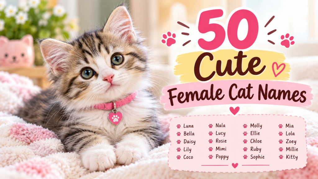 50 cute female cat names for sweet and adorable cats