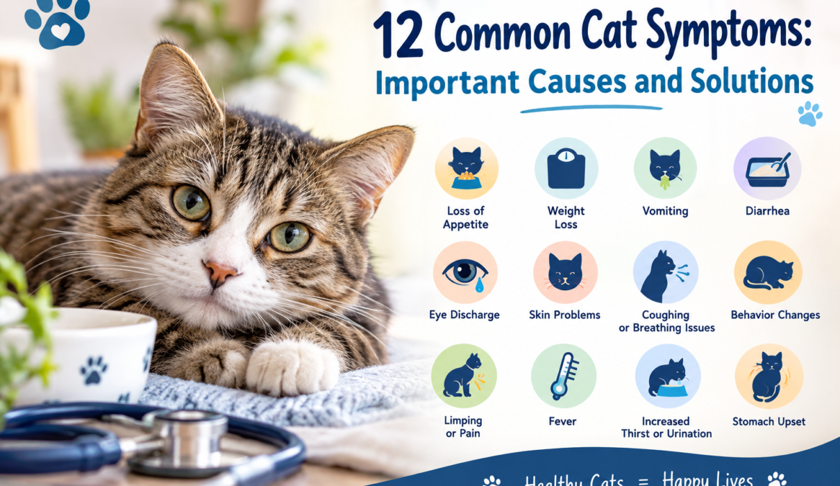 12 common cat symptoms and their important causes and solutions