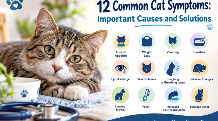 12 common cat symptoms and their important causes and solutions