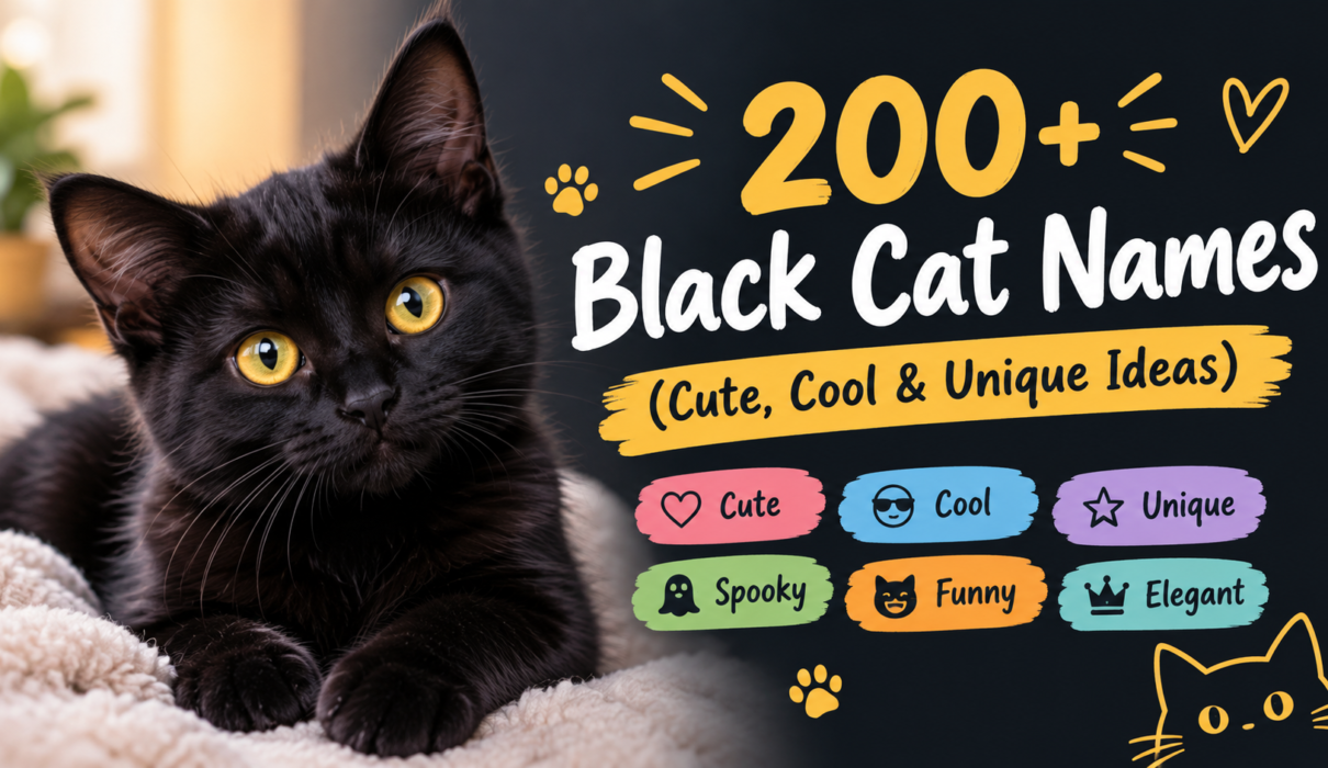 200+ black cat names with cute, cool, and unique name ideas