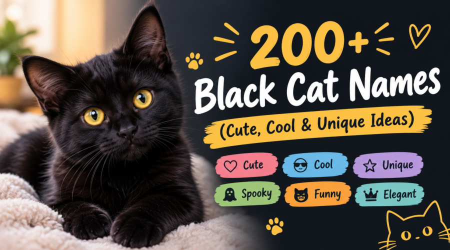 200+ black cat names with cute, cool, and unique name ideas
