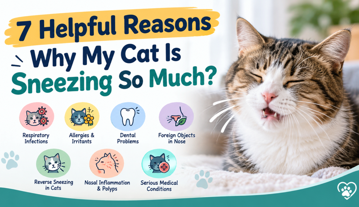 Cat sneezing with seven common ozcauses including allergies, dental problems, and respiratory infections or Why My Cat Is Sneezing So Much?
