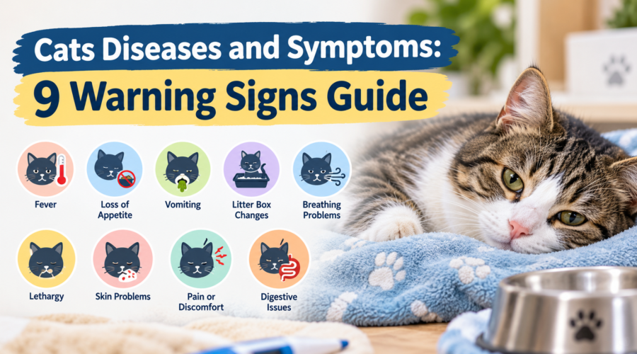 : Cats diseases and symptoms showing 9 warning signs in a cat health guide