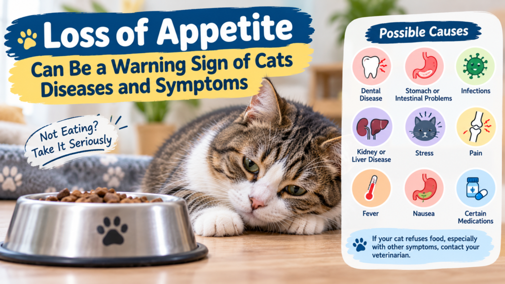 Loss of appetite in cats as a warning sign of diseases and symptoms